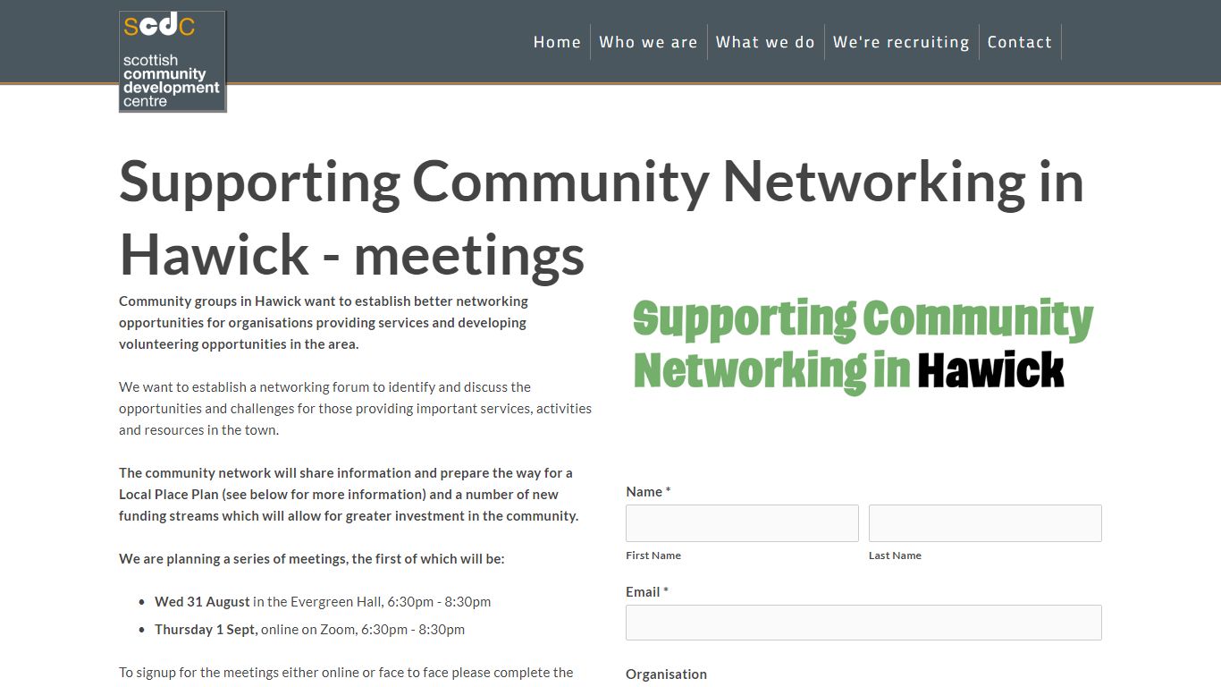 Hawick | SCDC - We believe communities matter
